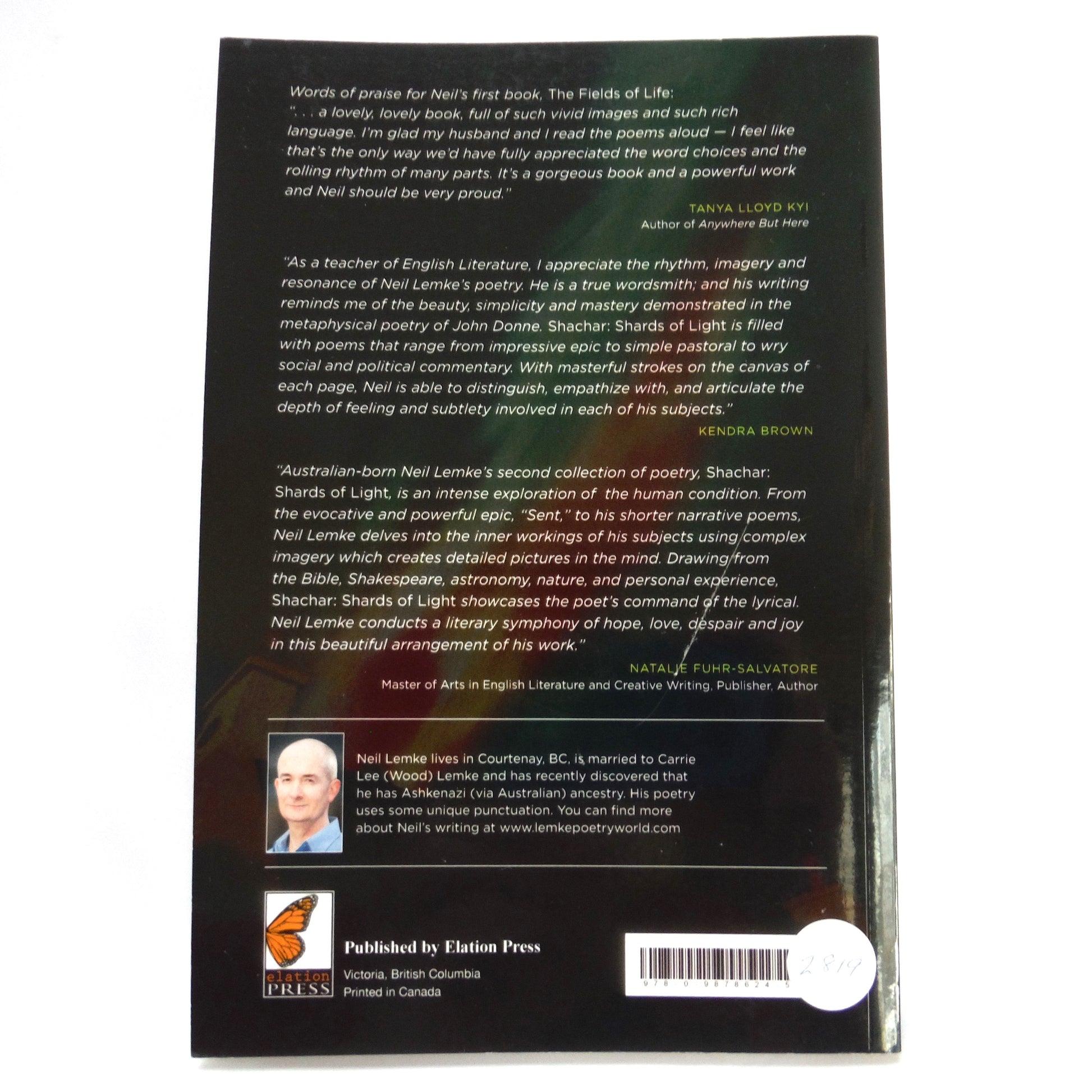 SHACHAR: SHARDS OF LIGHT, A Second Collection of Poems, by Neil ...