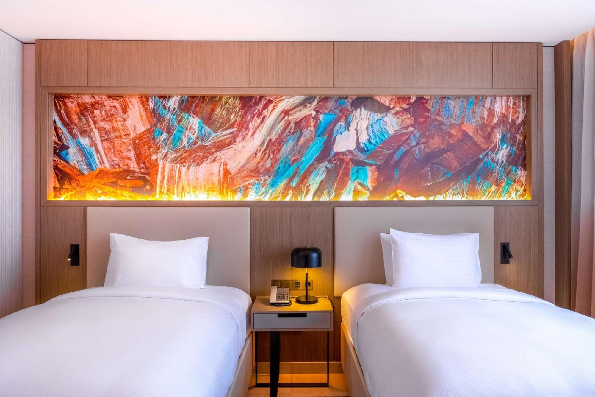 Double Room with Two Double Beds and River View