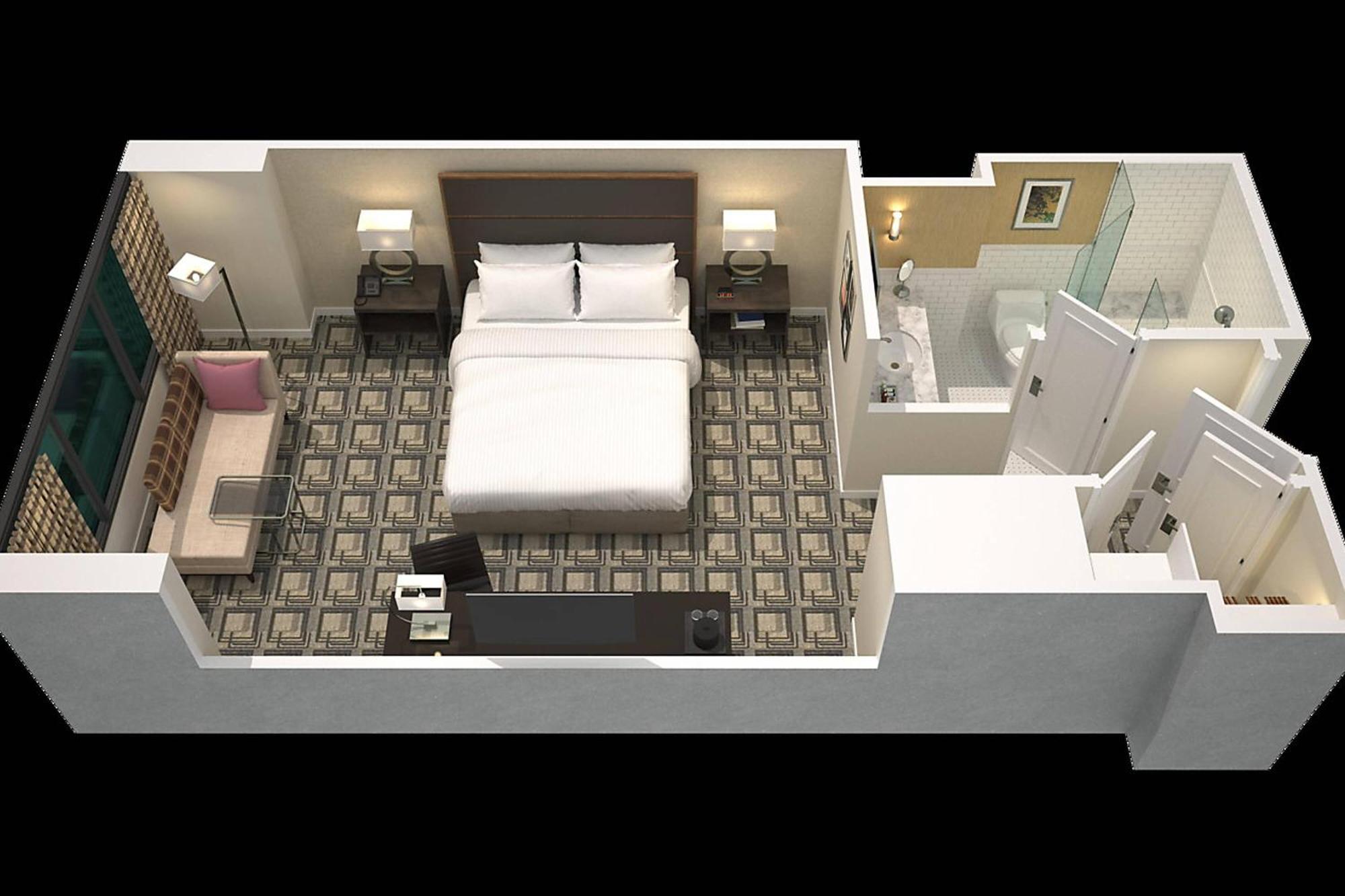 Traditional King Room Adapted Tub Mobility Hearing Accessible